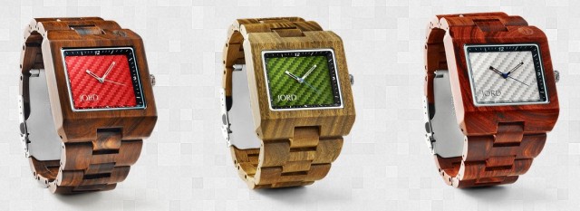 Wood Watches by Jord Jord adds a lot of color and texture to its wares. Photo: Jord