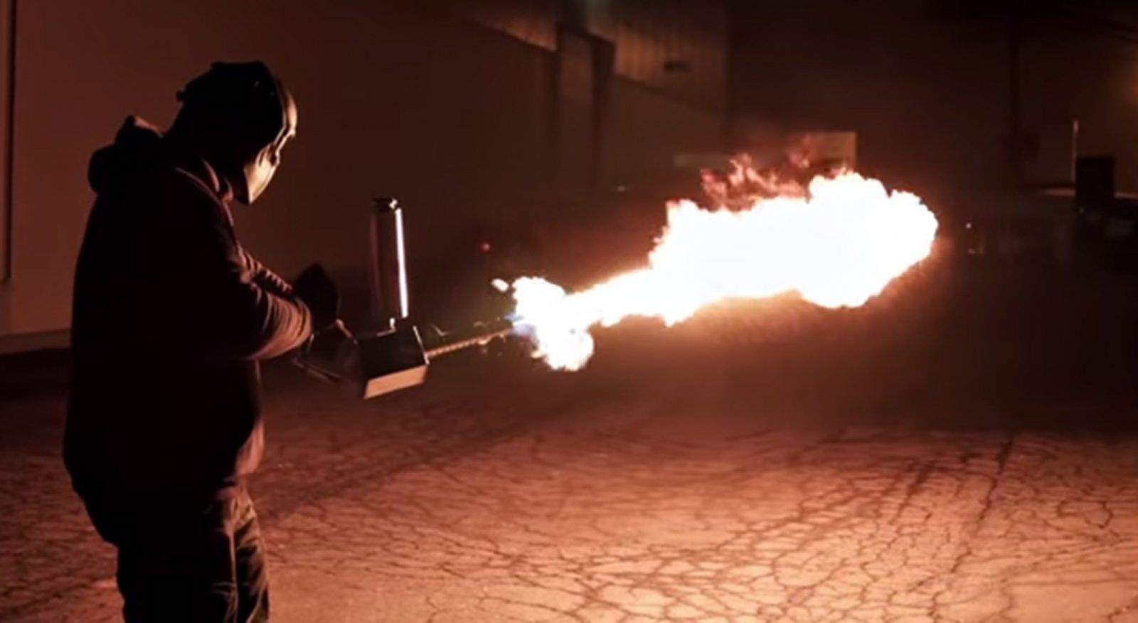 The XM42 Flamethrower by Ion Productions. Photo: Ion Productions/YouTube