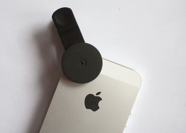 An aspheric magnifying lens clips on or can be screwed into a special iPhone case. Photo: David Pieirni/Cult of Mac