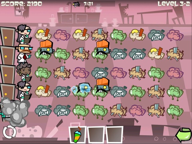 Must ... match ... brains ... in upcoming game Zombie Match Defense. Photo: Shovelware Games