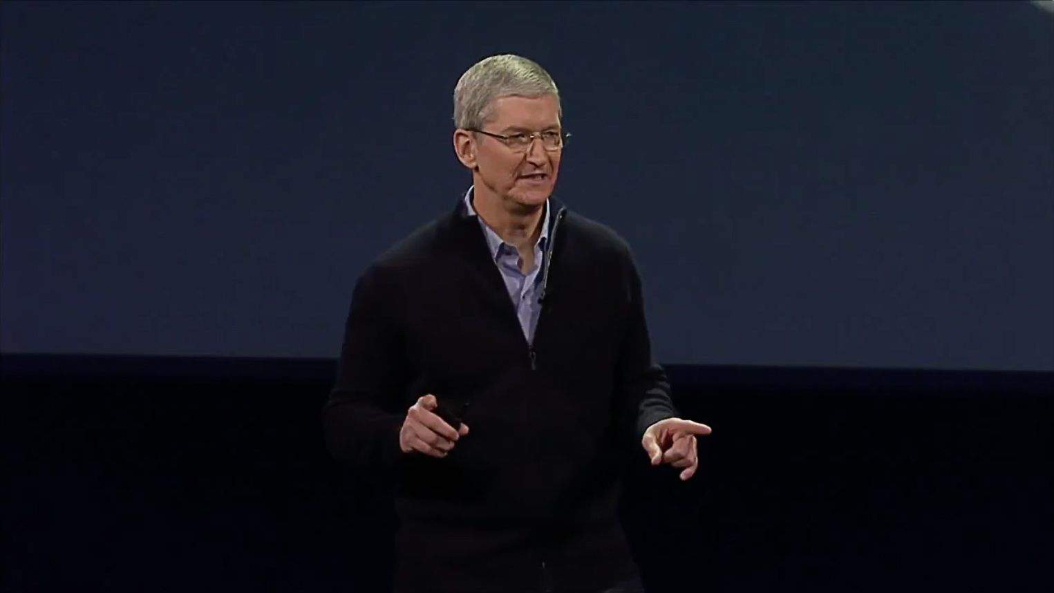 Tim Cook really, really loves the latest Apple products. Photo: Apple