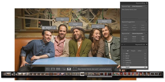 Facial recognition in Lightroom 6. Photo: Adobe