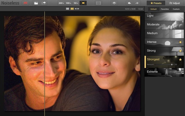 The Noiseless app for Mac makes it easy to remove "noise" from photos shot in low-light conditions. Photo: Macphun