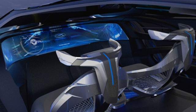 The capsure of the FNR includes front seats that swivel when the car is autonomous driving mode. Photo: General Motors/Shangai Motor Show