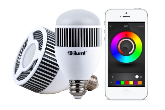 The ilumi bulbs are controlled by an iOS or Android app and comes in two sizes. Photo: ilumi Solutions