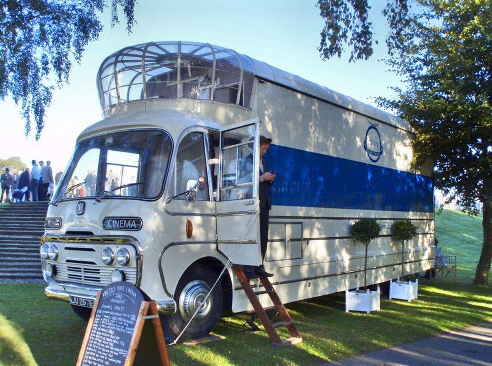 Britain's last mobile cinema, one of seven buses built by the government in the 1960s to promote modern manufacturing, is for sale on eBay. Photo: Jane Sanders