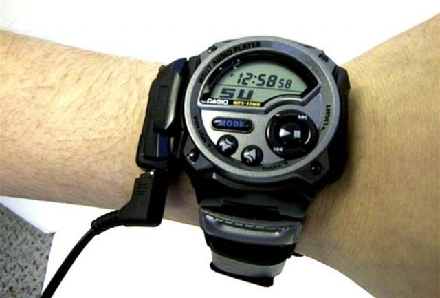 Casio put an MP3 player in this watch in 2000. Worked great as long as you did not have a huge music library. Photo: Casio