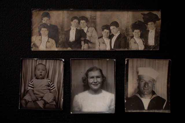 An assortment of vintage photo booth photos. Photo: David Pierini/Cult of Mac An assortment of vintage photo booth photos. Photo: David Pierini/Cult of Mac
