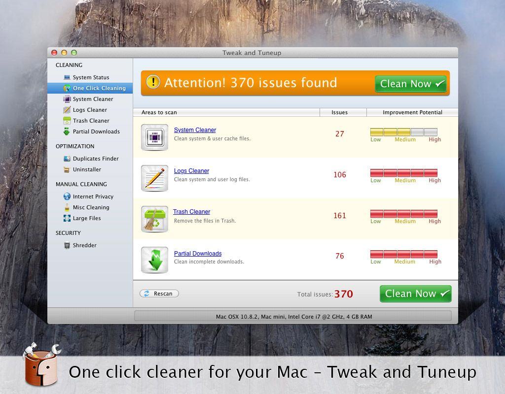 Tweak and Tuneup will get your Mac up to speed. Photo: Systweak Software