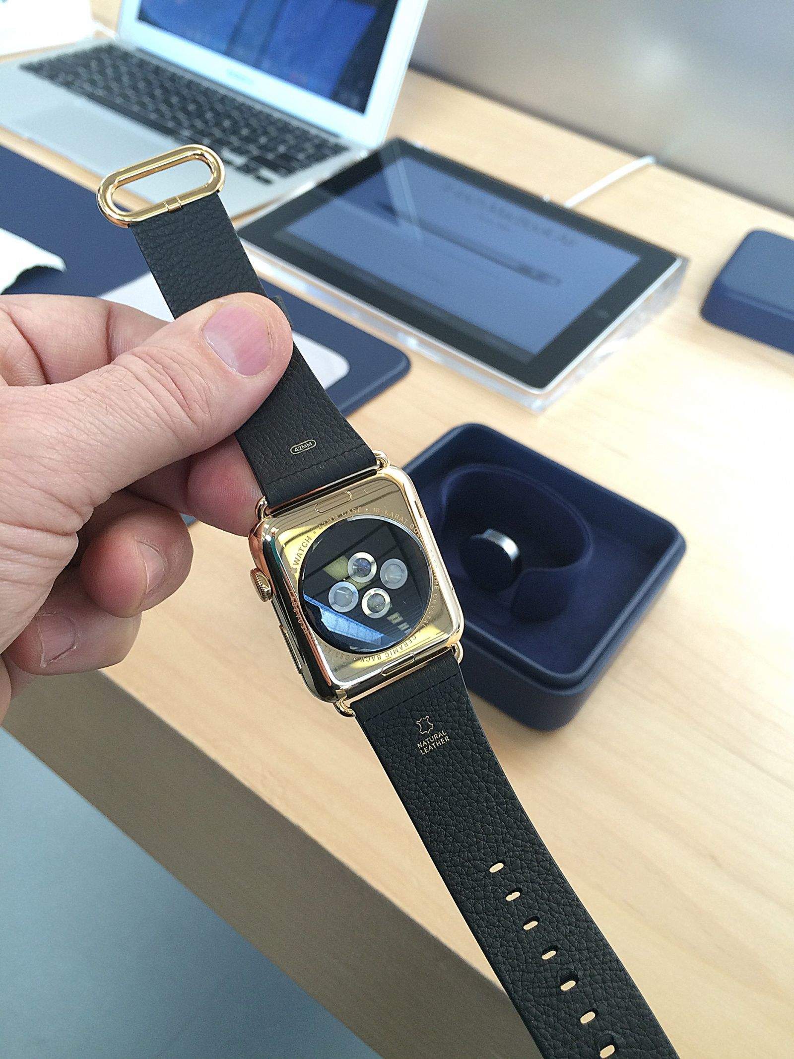The Apple Watch Edition, released in 2015, was made of 18-karat gold.