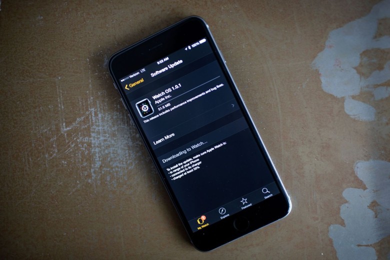 updating apple watch software
