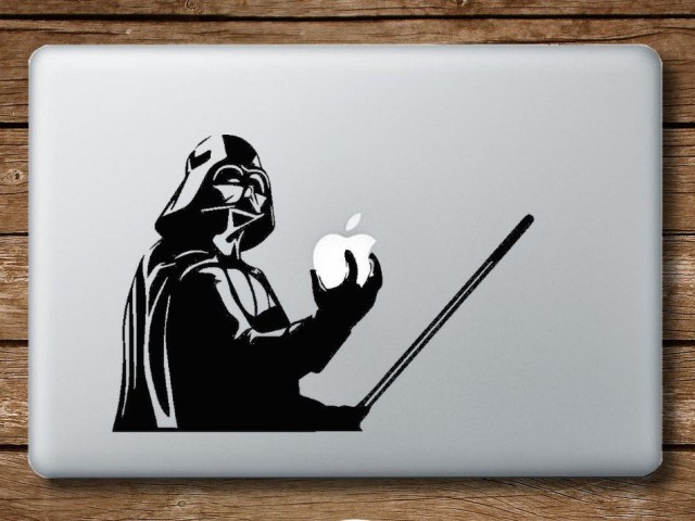 The Sith lord becomes a stick-on lord. Photo: StickMyMac/Etsy