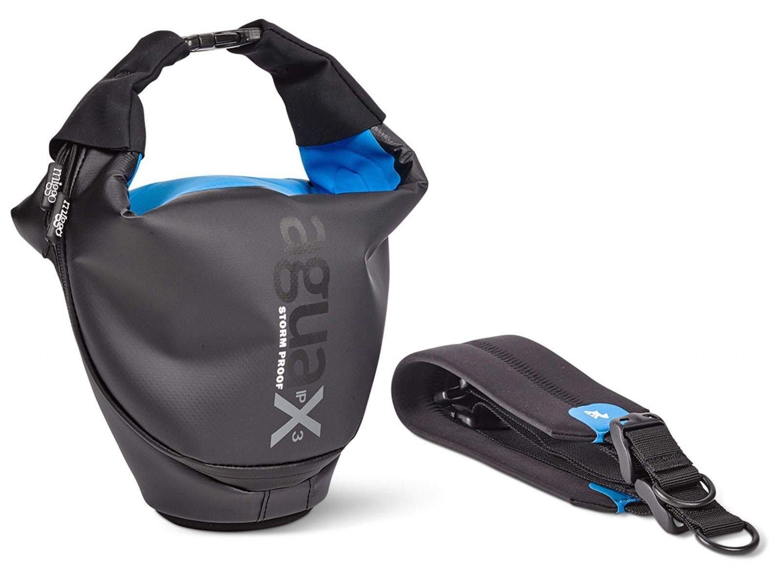 The designers of the Agua bag say it will keep a camera and small lens dry in any weather.