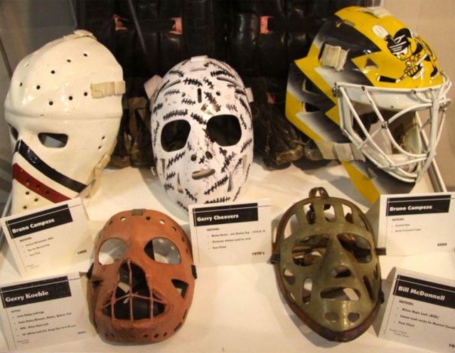 The evolution of the goalie mask.