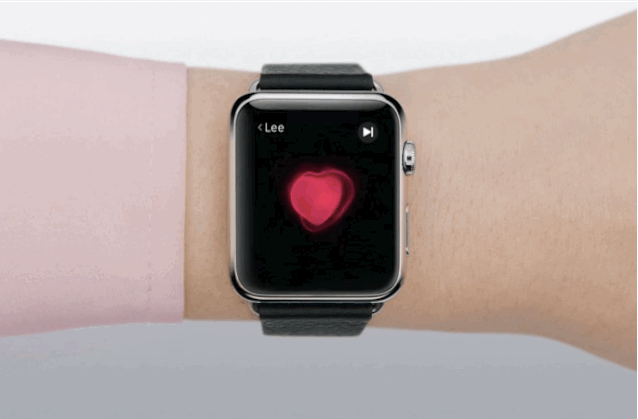 The Apple Watch turns a wearer's heartbeat into something very vivid and visual.