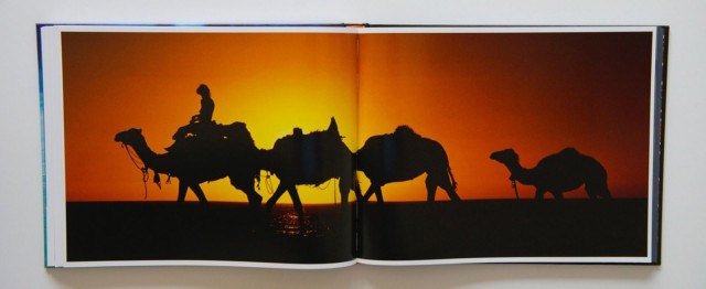 Davidson and her four camels in INSIDE TRACKS. Photo: Rick Smolan/Against All Odds Productions