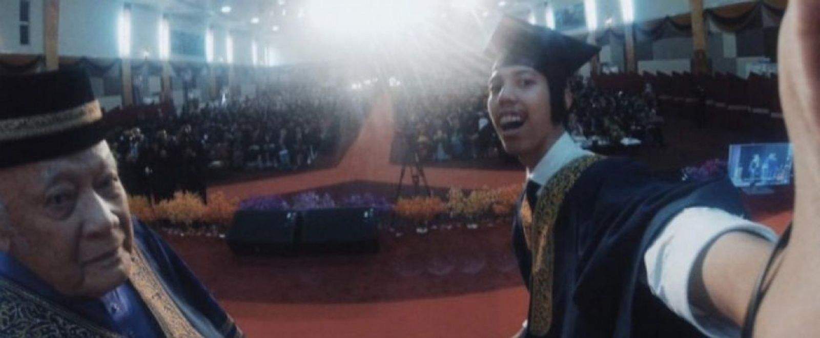This selfie during a recent graduation in Malaysia earned the student a suspension from the university.