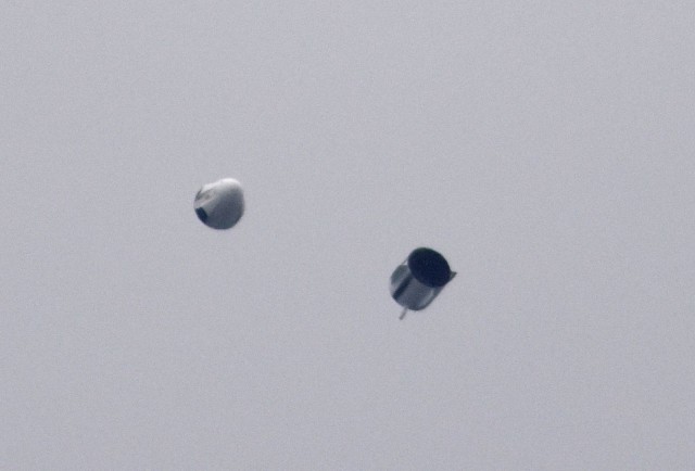 The Dragon capsule separates from the thruster  engines during an abort test flight. Photo: SpaceX
