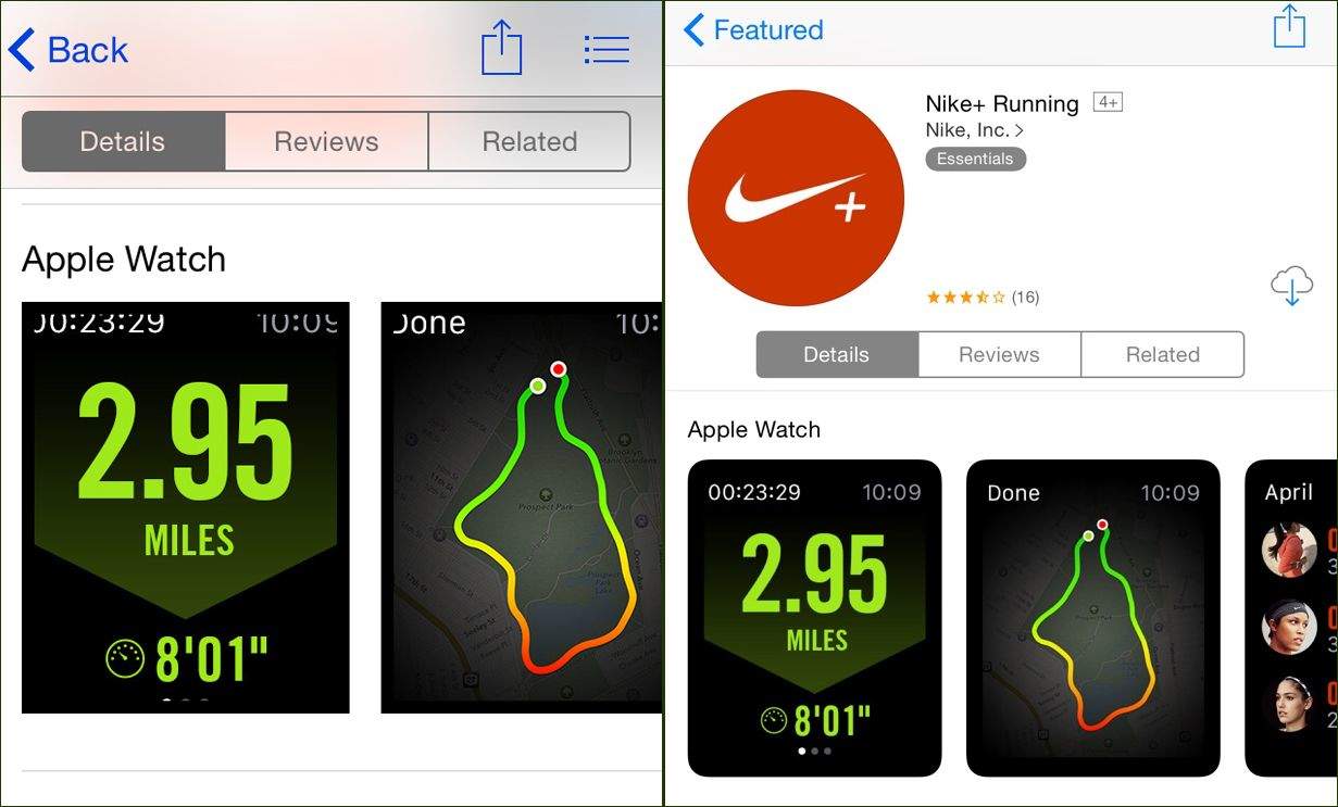 Apple Watch App Store previews