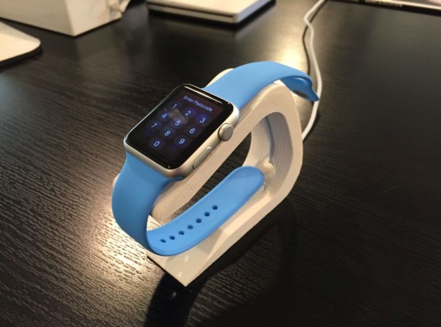This stand discreetly holds your Apple Watch while it charges.