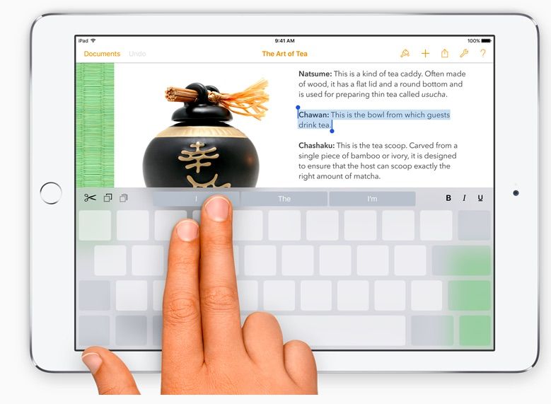 You can now turn your iPad keyboard into a trackpad.
