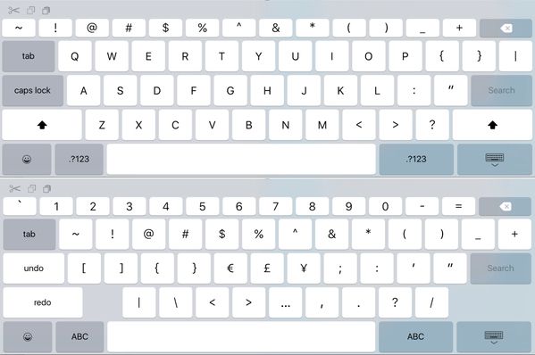Enlarge UIKeyboard with extra row of symbol keys