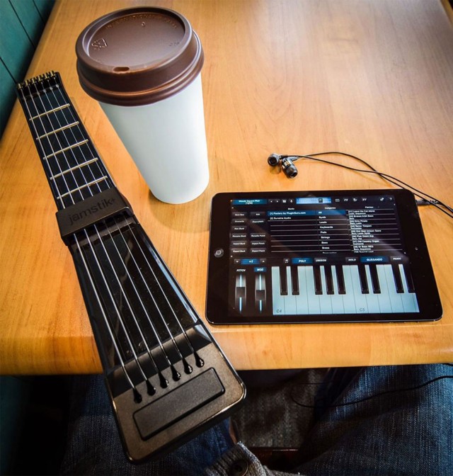 Learn music and record it to your favorite Apple device with the Jamstik+ smart guitar.