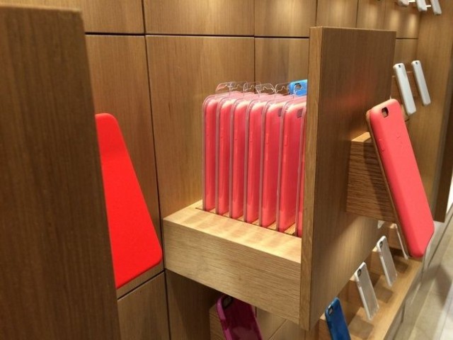 iPhone case display at Upper East Side store