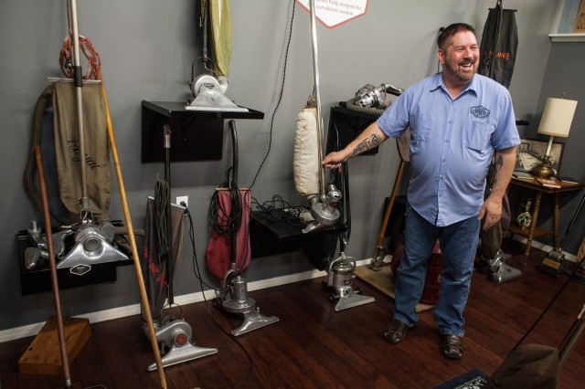 Tom Gasko is the curator of the vacuum cleaner museum. He owns at least one of every vacuum cleaner model ever made in the U.S.