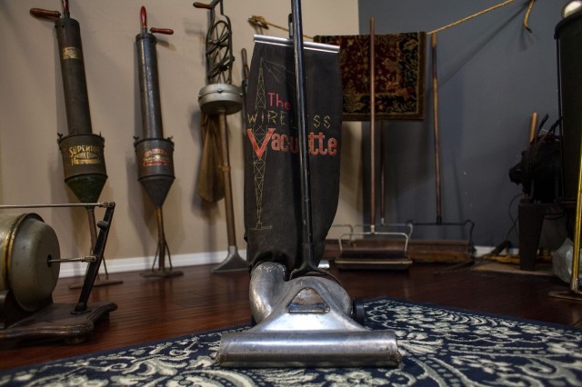 Sweepers prior to the invention of the portable vacuum cleaner.