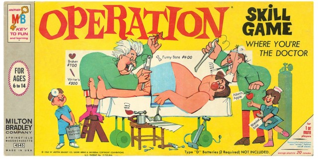 Operation was first produced by Milton Bradley and quickly became popular after it hit stores in 1965.