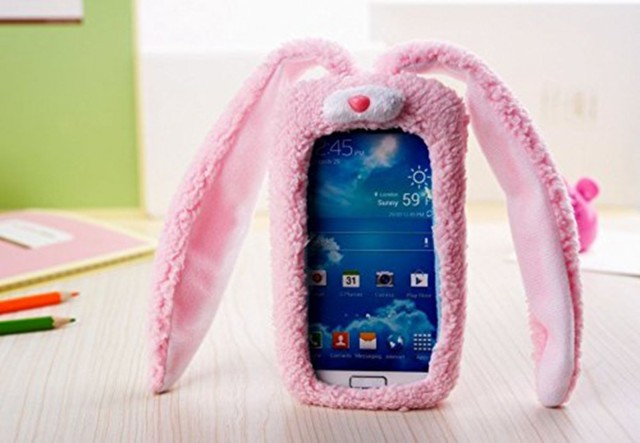 An iPhone with rabbit ears.
