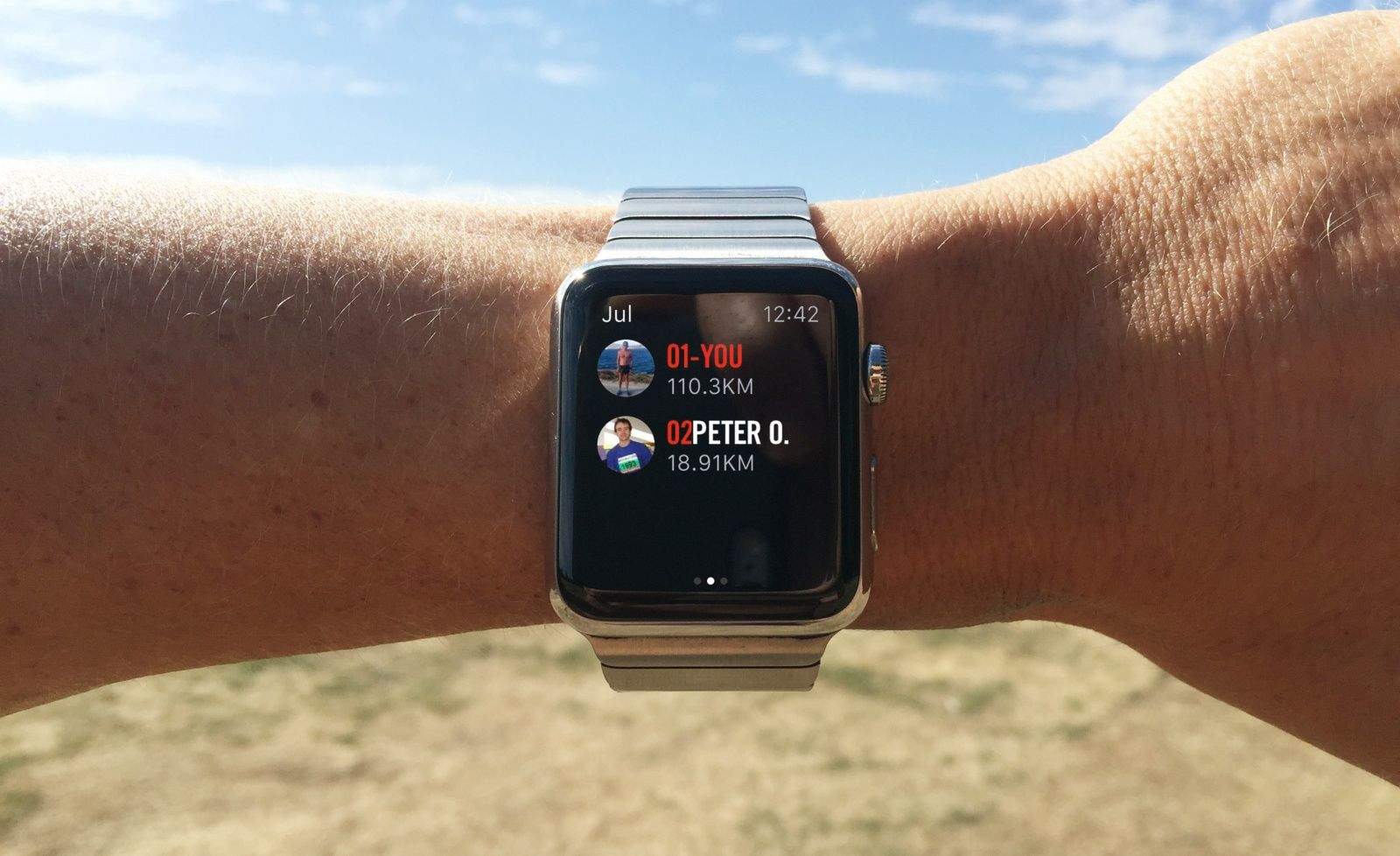 Nike+ shows your running buddies in a leaderboard. (Sorry Peter).
