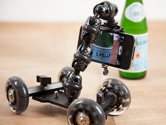 This portable stabilizer dolly can add a cinematic flourish to shots taken with any camera-equipped phone