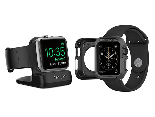 Spigen's protector and charging case make sure your Apple Watch can take a licking and keep on ticking.
