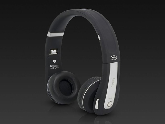 MiiKey Rhythm Pro bluetooth on-ear headphones offer wireless, hi-def, 4-channel stereo sound