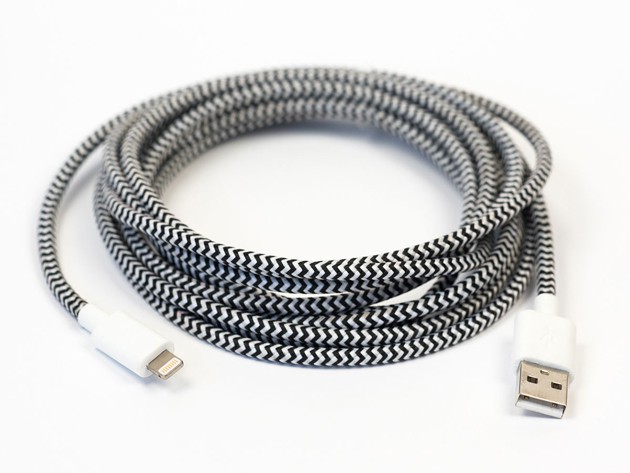 Cut down on fray with this 10-foot, nylon-woven Lightning cable