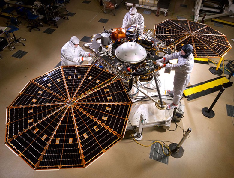 The InSight lander that will take names to the Martian surface next year.