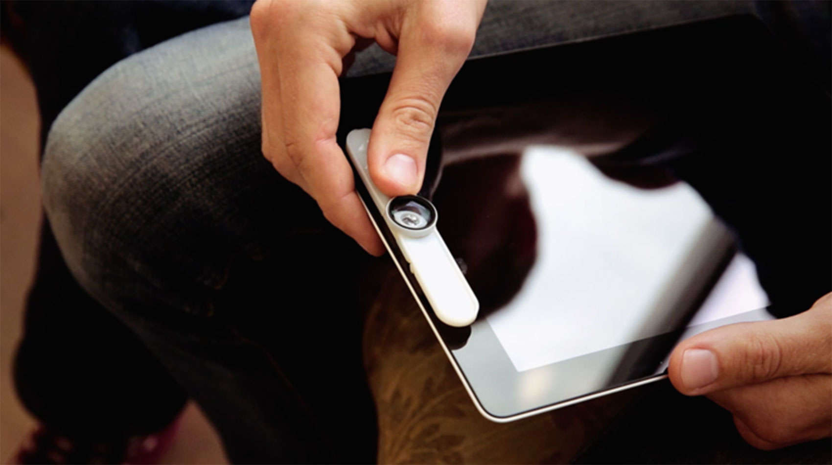 The ViW can attach to any tablet, smartphone or computer for an improved picture on your video calls.