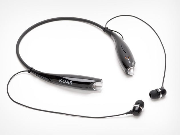 The KZR Bluetooth Neckband  headphones rest comfortably around the neck while providing top notch sound.