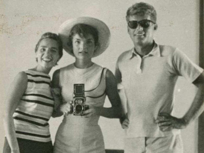 Jackie Kennedy, a photographer before she was First Lady, snapped this picture of her husband and sister-in-law.