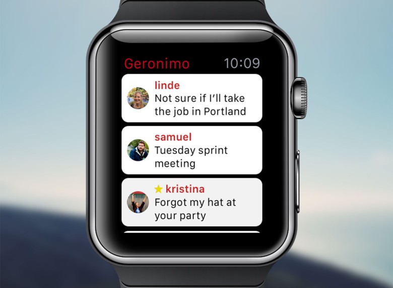 Geronimo on Apple Watch.