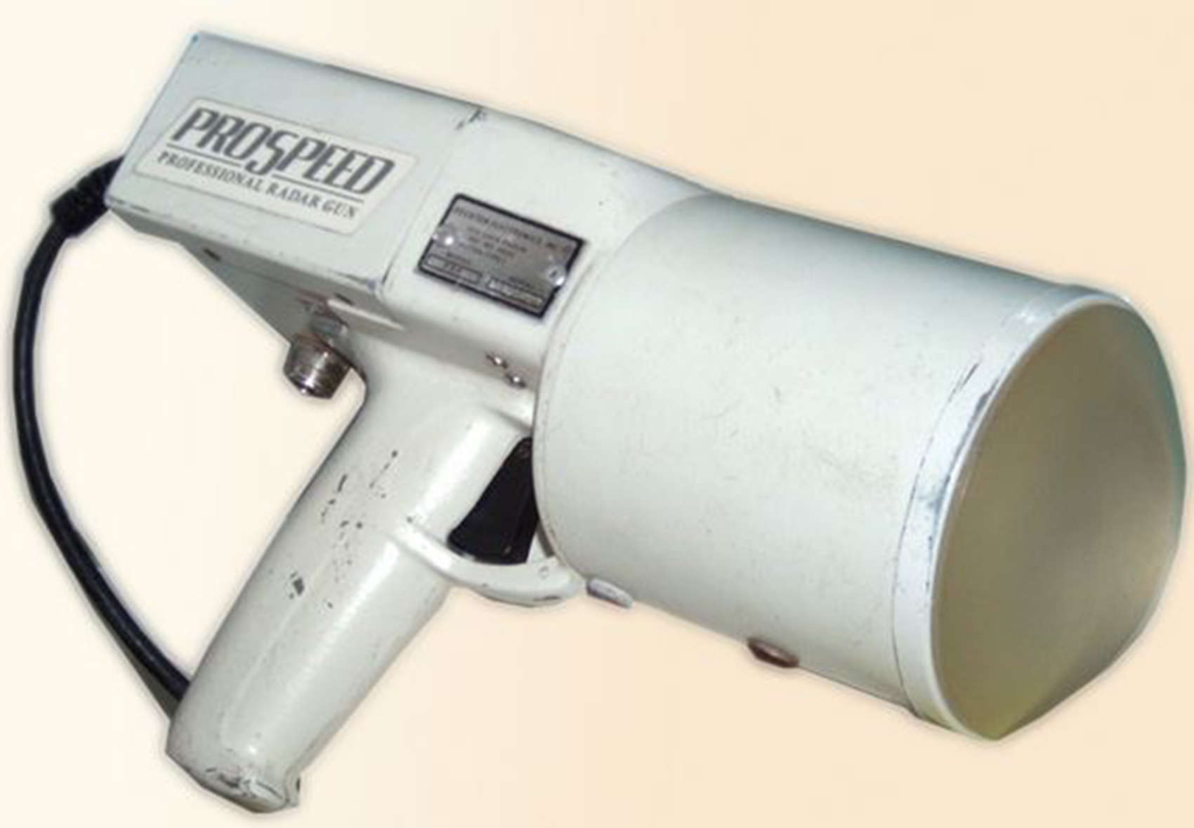 An early radar gun used by a Dodgers scout during the 1970s.