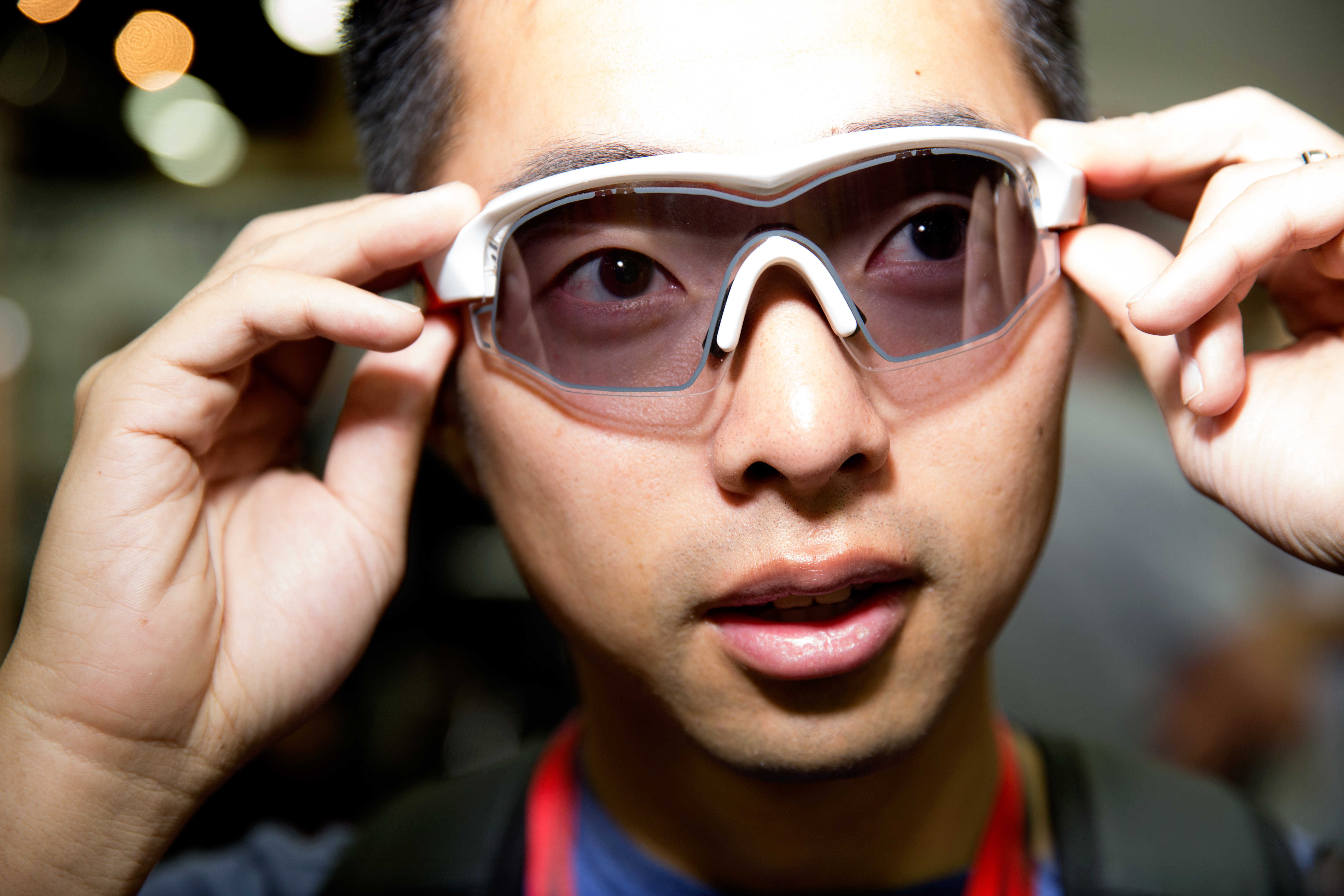 Uvex's Variotronic sunglasses darken up at the touch of a button.