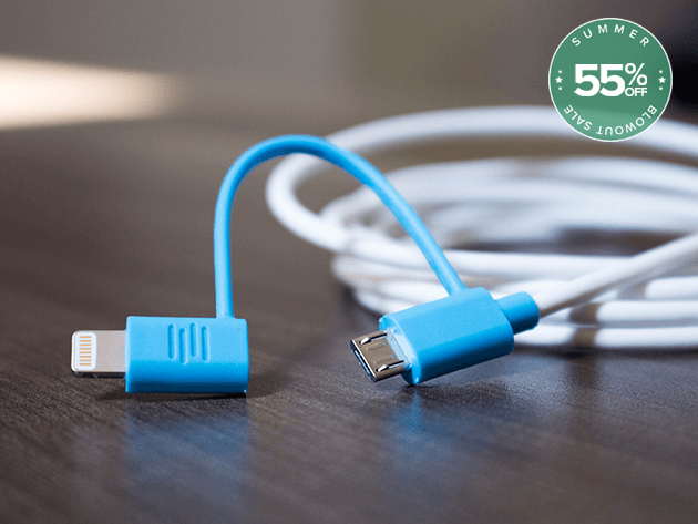 A clever dual-use tip lets you charge iPhones and Androids with a single cable.