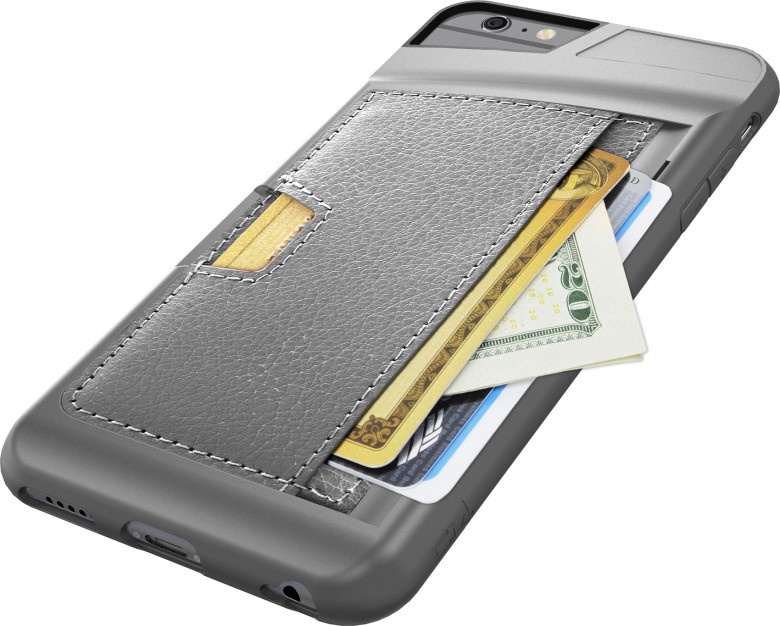 The Q Card Case includes an integrated wallet that easily carries three cards and cash.