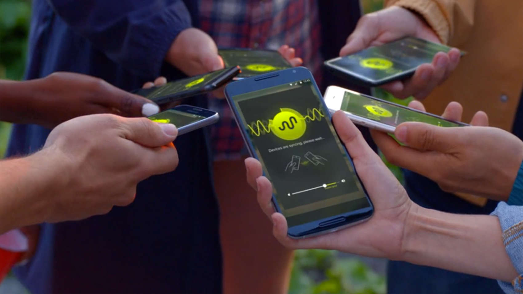 No stereo? No problem. AmpMe app creates a sound system with all the phones at a party.