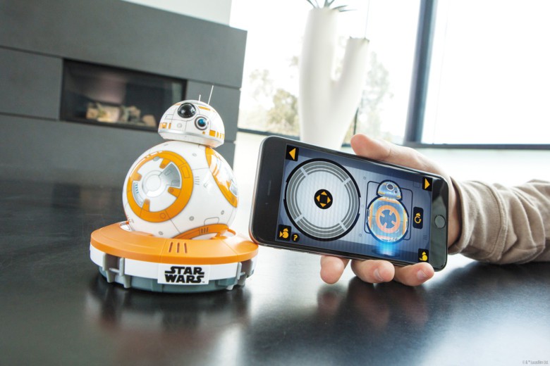 Once charged, BB-8 is ready for service based on an iOS or Android app and your voice commands.