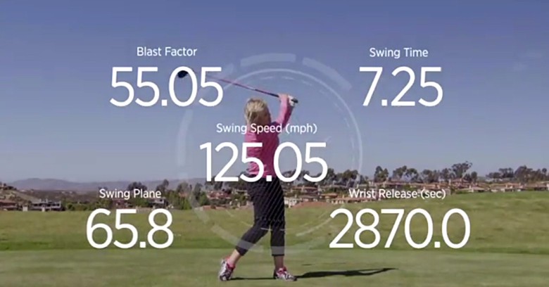 The iPhone app combines the data with slow-motion replay.