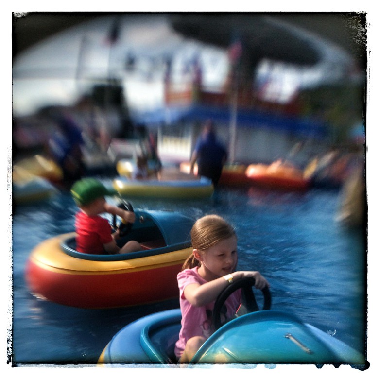 Bumper boats with LM-20 lens.